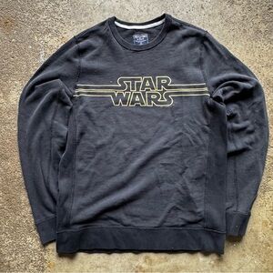 Abercrombie & Fitch Black and Gold Star Wars Crewneck Sweater